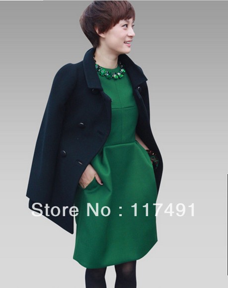 free shipping The vest skirt Silk fabrics dress autumn and winter fashion loose brand quality style dresses OL elegant ft006