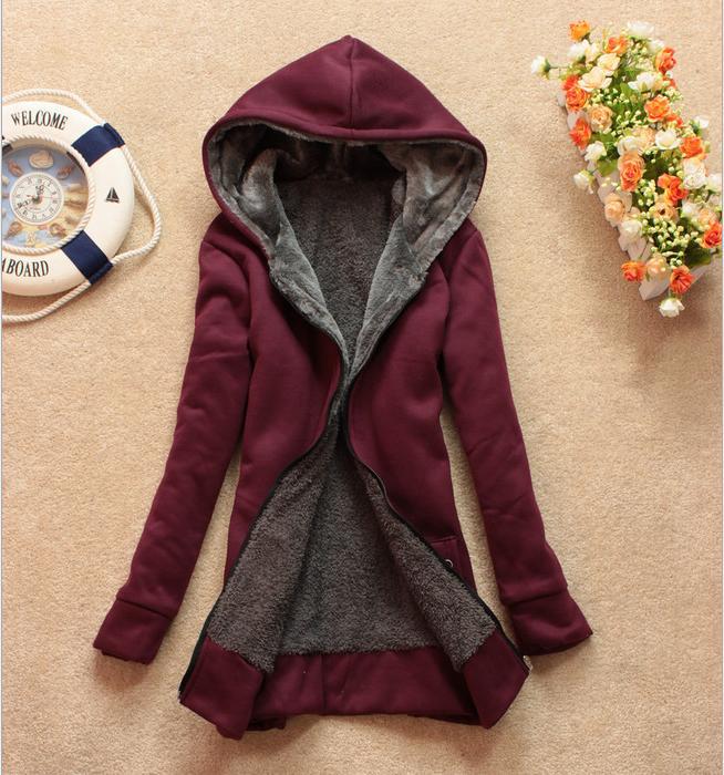 Free shipping the winter thick warm Korean Women Fleece thickening sweater zipper velvet jacket coat  wowen faux Fur FS00017