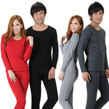 Free Shipping! Thickening plus velvet gold cashmere thermal underwear male women's body shaping o-neck set -hb