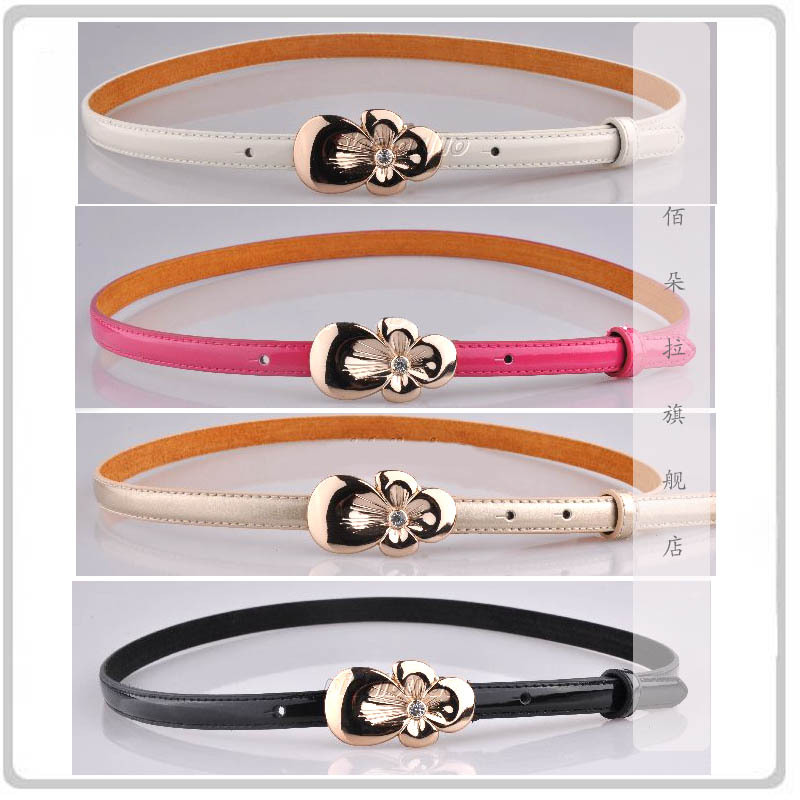 Free Shipping Thin belt female all-match women's belt decoration women's fashion strap japanned leather candy color