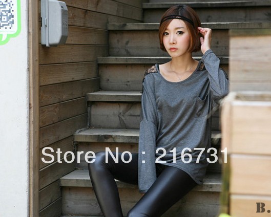 Free Shipping Tights 2013 Hot Sale Fashion Womens Faux Leather  Mid Waist Leggings Pants Tights