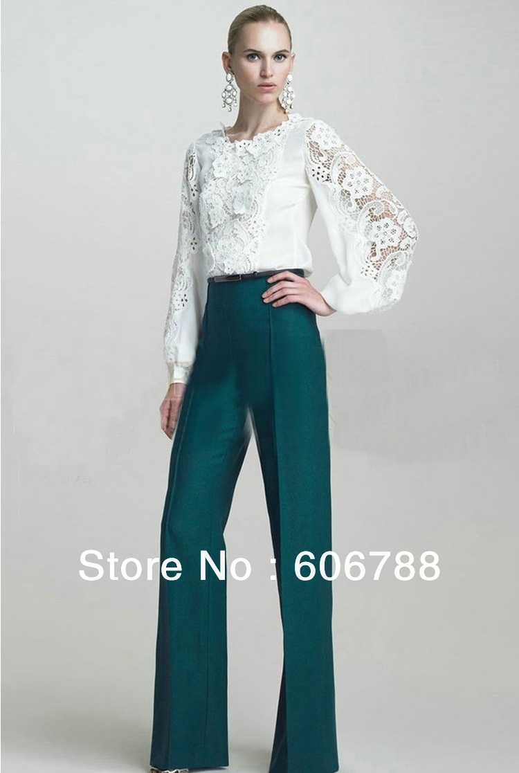 Free  shipping Top quality 2013 women Jumpsuit , high fashion lace romper,ladies' wide leg pants jumpsuit