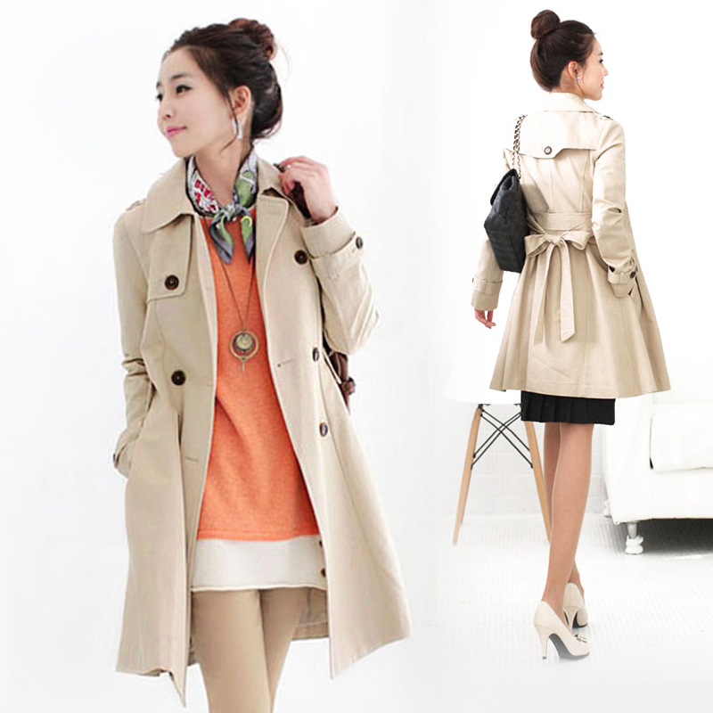 Free shipping Trench Women 2012 women's autumn outerwear medium-long fashion outerwear spring and autumn women's