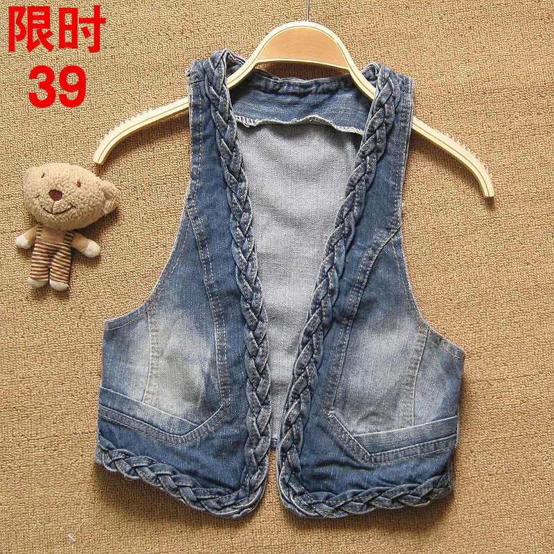 Free shipping Twisted small vest denim vest short jacket women's fashion spring and summer autumn and winter waistcoat