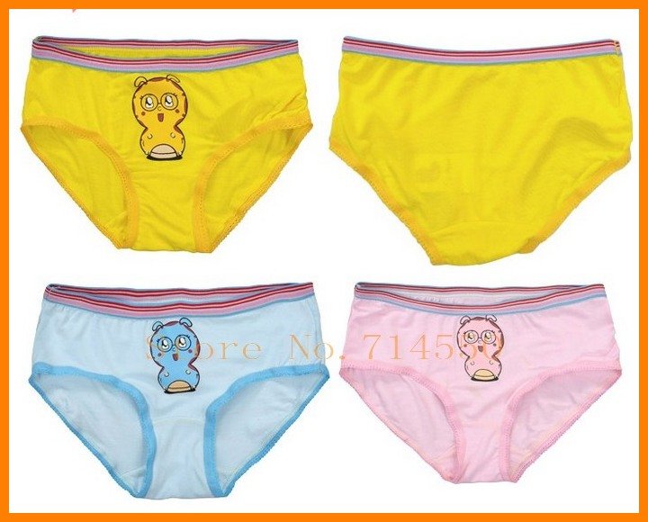 Free shipping! Two pieces/bag baby girls panties,three colors 100% bamboo Fiber girls underpants,children's bamboo fiber panties