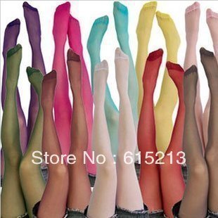 Free shipping Ultra-thin transparent  candy color stockings