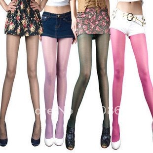 Free shipping,Ultra-thin, velvet, candycolor, color, appear the meat, 20D filar socks, tights