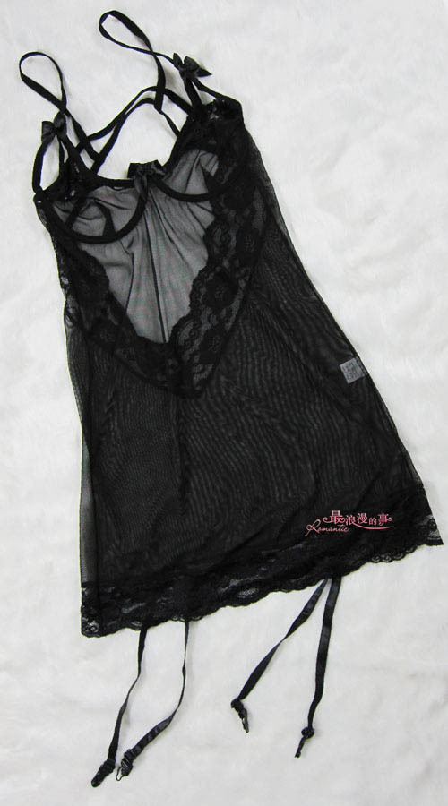 Free shipping Usuginu thong transparent breast care sexy charming nightgown 1035 black wholesale