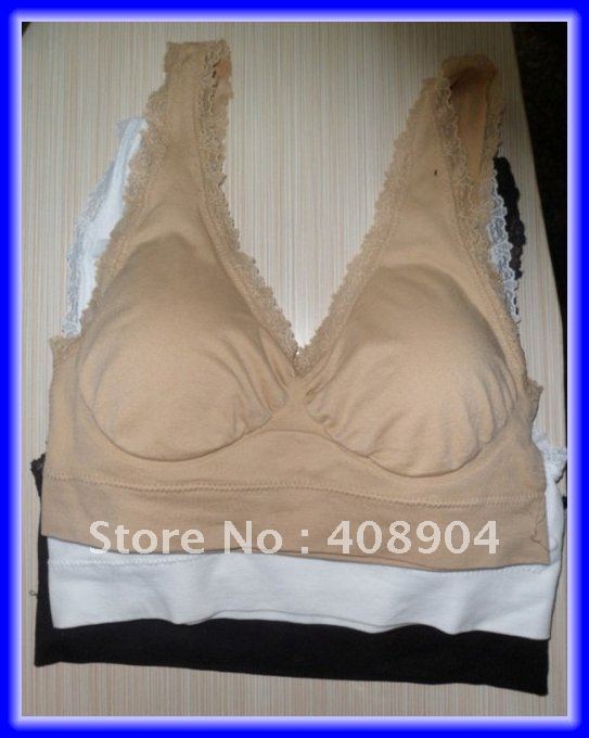 Free shipping V-neck Genie Bra with Lace and Pads(OPP bag) 180pcs/lot