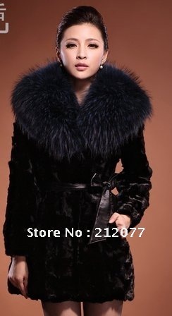 free shipping via DHL 2013 new water mink coat long section of the entire fight mink fur coat mink genuine fur long coat 803