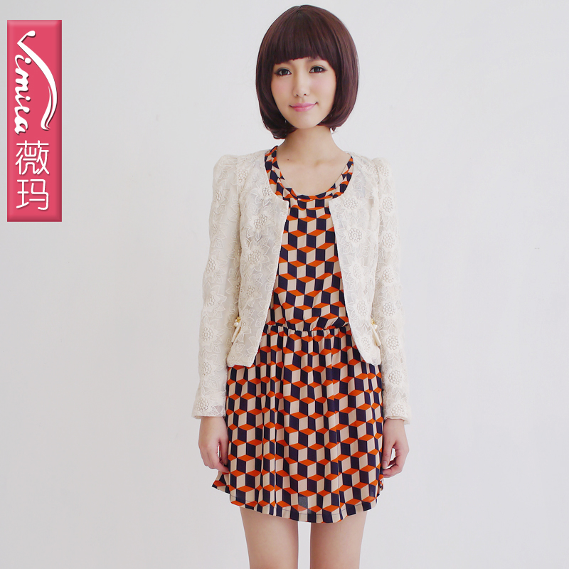 Free shipping Vimiva2013 spring slim lace coat small coat