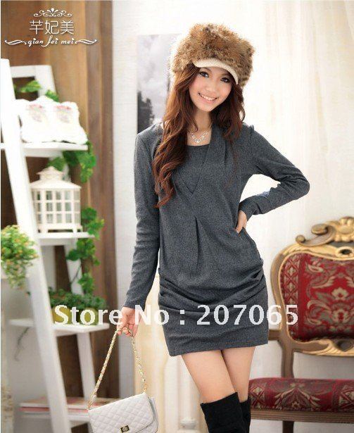 Free shipping/vintage dress/women dress,ladies dress, sexy long-sleeved design 2colour size,M,L,XL,XXL,XXXL