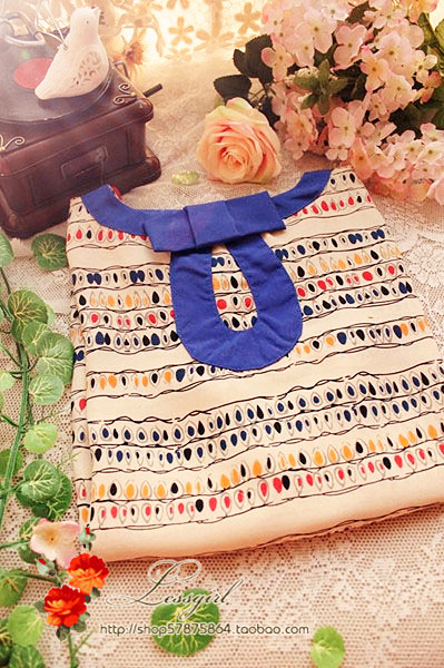 Free shipping Vintage spring hand painting oil painting behind the bow chiffon shirt