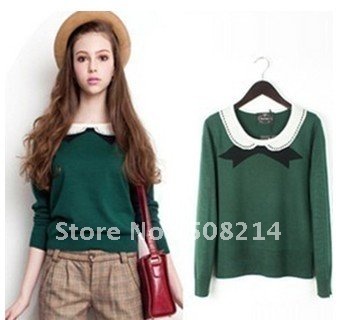 Free Shipping,ViVi New fashion women o-neck Knitwear sweater lovely Bottoming shirt