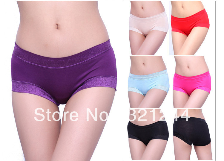 Free shipping / Voile lace / waistline / pure colour / sexy underwear / ladies panties / D-WNK001