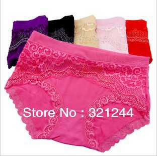 Free shipping / Voile lace / waistline / sexy underwear / ladies panties / D-WNK002