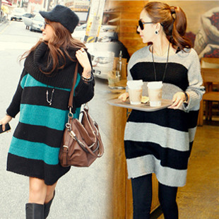 Free Shipping W2068 o-neck loose sweater dress MY