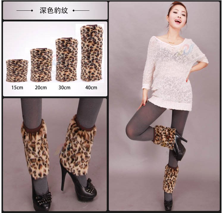 Free shipping warm socks leopard grain color four size