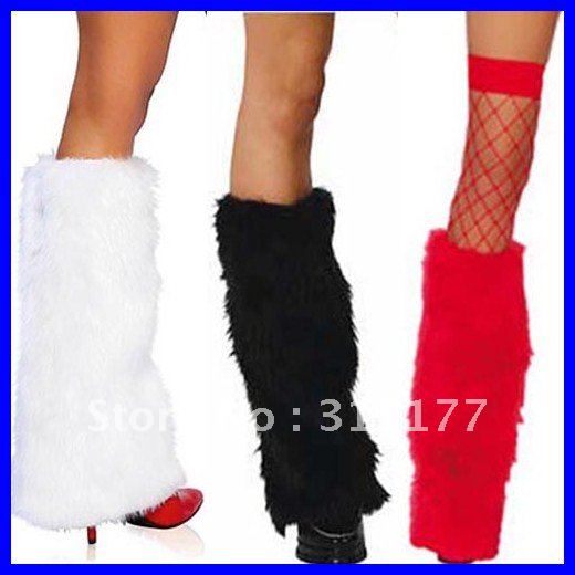 Free shipping White Black Red Fur Boot Covers 2012 Costume  Accessories wholesale 10pcs/lot Christmas  Accessories 7040