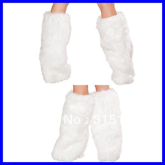 Free shipping White Fur Leg Warmers 2012 Costume  Accessories wholesale 10pcs/lot Christmas  Accessories 71028