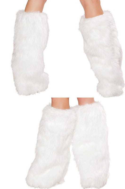 Free  shipping! White Fur Leg Warmers  ,Sexy Costume Accessories  ,2012 Open Women's Costume  Wholesale  10pieces/lot