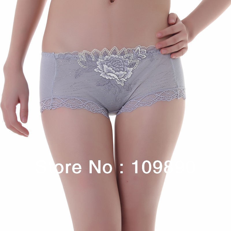 Free Shipping, Wholesale(20pcs/lot)  Bamboo Fiber and Spandex Women's Flower Underwear/Sexy Panties