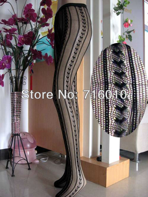 free shipping wholesale 30pc/lot vertical bar pattern fishnet pantyhose Non open-crotch pantynose Tights leggings sexy pantihose