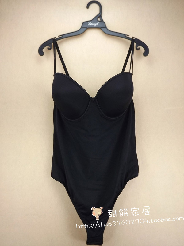 free shipping wholesale 3pcs/lot 02097 black female sexy thin cup spaghetti strap t basic bodysuit one piece shaper 85d