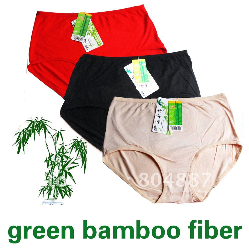 Free shipping wholesale (3pcs /lot) women's briefs ladies'panty Underwear bamboo fiber green nature made flat boxers good gift