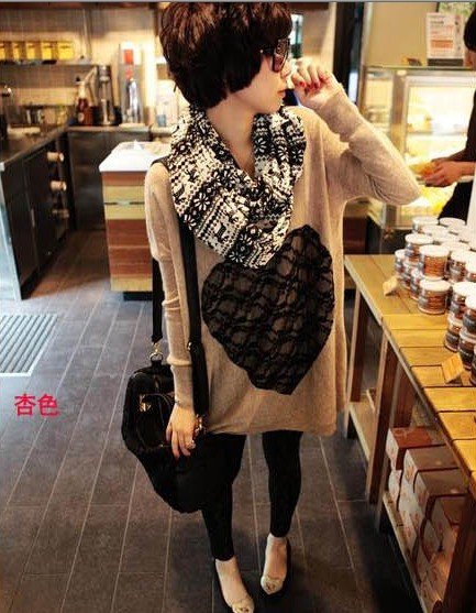 Free shipping wholesale and retail Autumn lace round neck women's large size and long loose knit maternity sweater coat all code