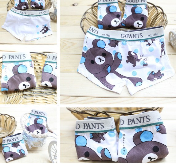 Free Shipping Wholesale baby briefs 12 pcs / lot Cotton bear children pants, children's underwear briefs