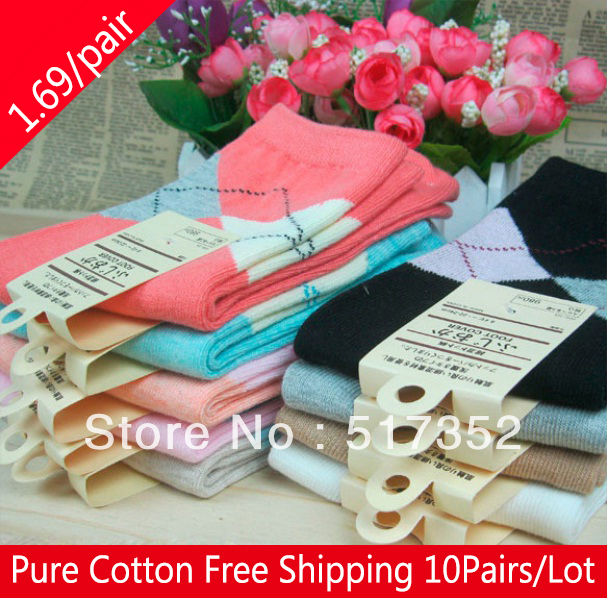 Free Shipping Wholesale Big Hot Sale Women's Gilr's Cotton thick knee-high socks drop ship 7004