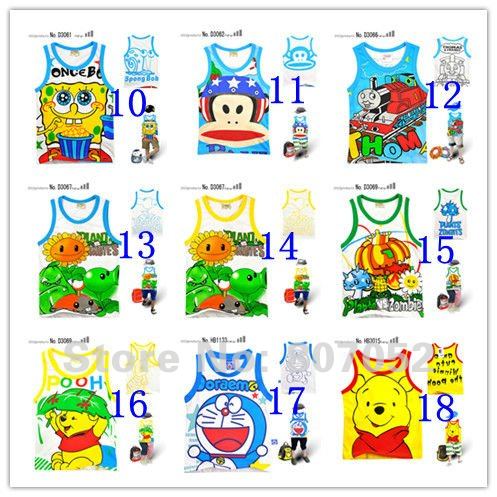 Free Shipping,Wholesale children/boy/girl/baby clothes T shirts tanks clothing sets baby wear vest 12pcs/lot CS194