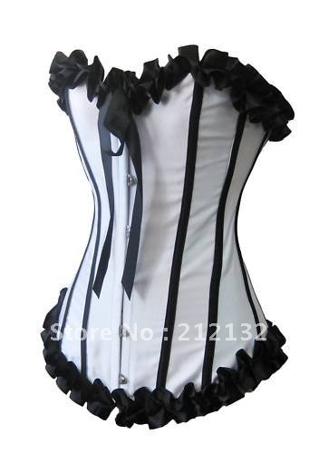 Free Shipping Wholesale Corset Sexy corset Overbust Corset Sexy Busiter Sexy Lingerie S-2XL (W1005-4)