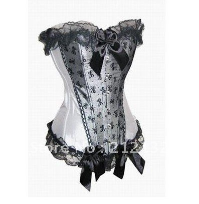 Free Shipping Wholesale Corset Sexy corset Overbust Corset Sexy Busiter Sexy Lingerie S-2XL (W1007-1)