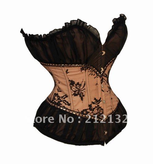 Free Shipping Wholesale Corset Sexy corset Overbust Corset Sexy Busiter Sexy Lingerie S-2XL (W1013-3)