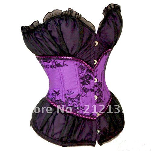 Free Shipping Wholesale Corset Sexy corset Overbust Corset Sexy Busiter Sexy Lingerie S-2XL (W1013-5)