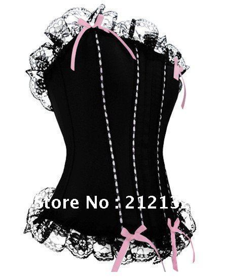 Free Shipping Wholesale Corset Sexy corset Overbust Corset Sexy Busiter Sexy Lingerie S-2XL (W1018)