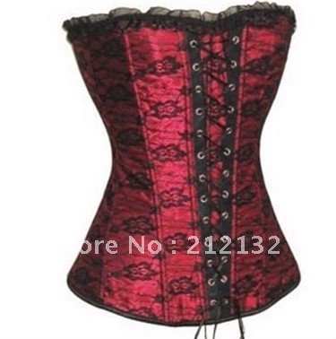 Free Shipping Wholesale Corset Sexy corset Overbust Corset Sexy Busiter Sexy Lingerie S-2XL (W1025-4)