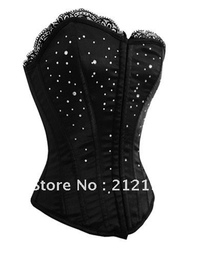 Free Shipping Wholesale Corset Sexy corset Overbust Corset Sexy Busiter Sexy Lingerie S-2XL (W1036)