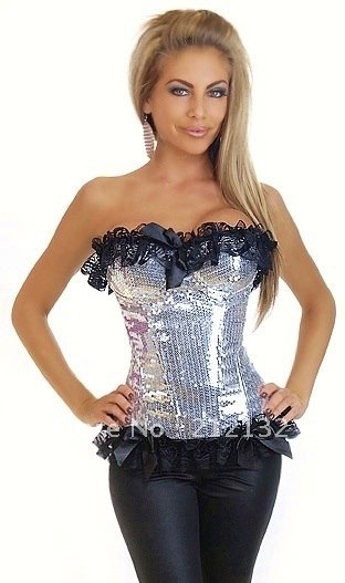 Free Shipping Wholesale Corset Sexy corset Overbust Corset Sexy Busiter Sexy Lingerie S-2XL (W1039-1)