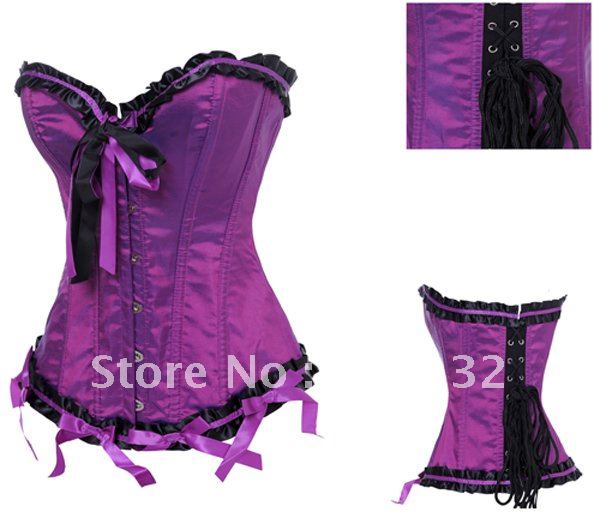 Free Shipping Wholesale Corset Sexy corset Overbust Corset Sexy Busiter Sexy Lingerie S-2XL (W1047-1)