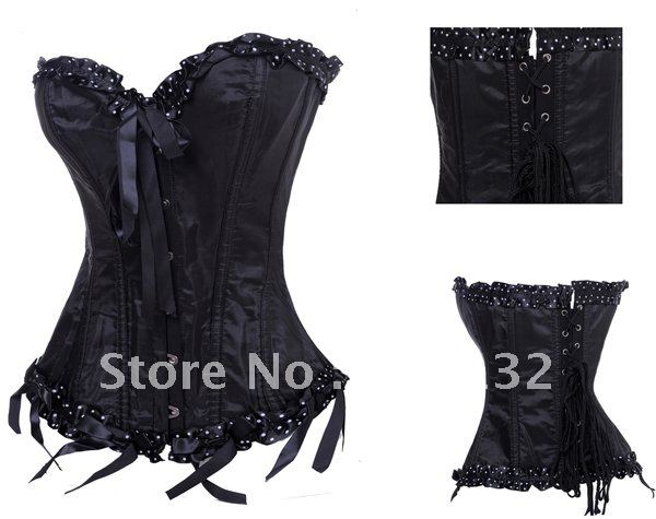 Free Shipping Wholesale Corset Sexy corset Overbust Corset Sexy Busiter Sexy Lingerie S-2XL (W1047-2)