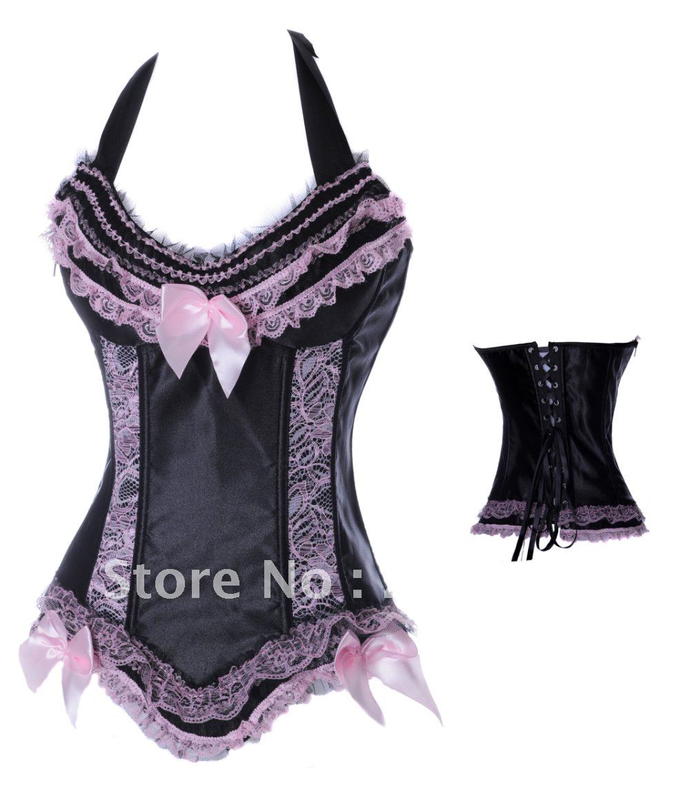 Free Shipping Wholesale Corset Sexy corset Overbust Corset Sexy Busiter Sexy Lingerie S-2XL (W1049)