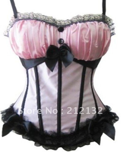 Free Shipping Wholesale Corset Sexy corset Overbust Corset Sexy Busiter Sexy Lingerie S-2XL (W1058-5)