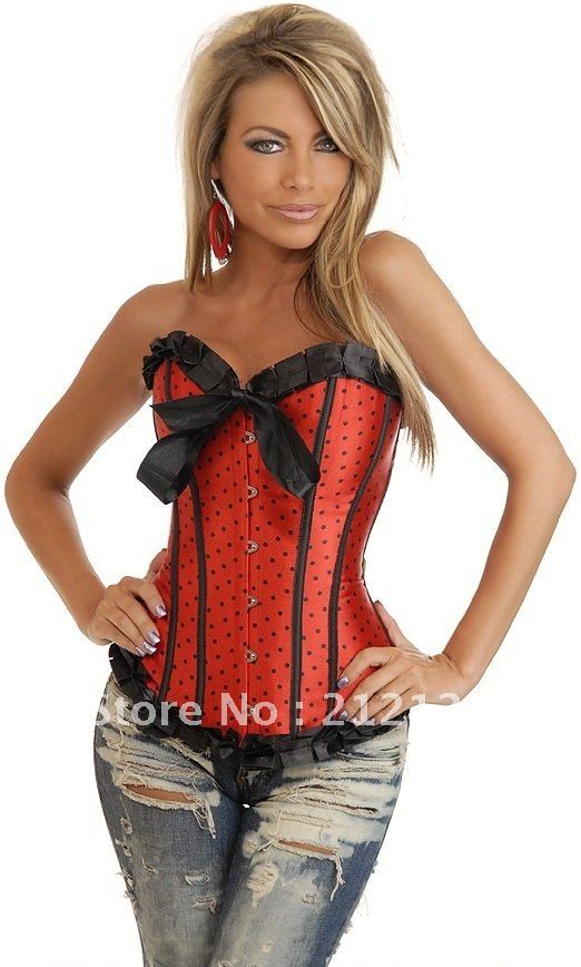 Free Shipping Wholesale Corset Sexy corset Overbust Corset Sexy Busiter Sexy Lingerie S-2XL (W1059-2)