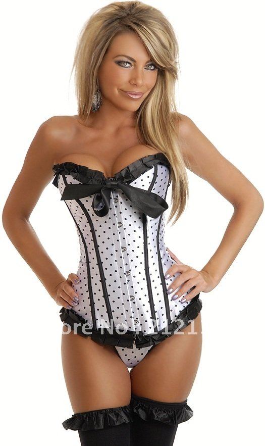 Free Shipping Wholesale Corset Sexy corset Overbust Corset Sexy Busiter Sexy Lingerie S-2XL (W1059-3)