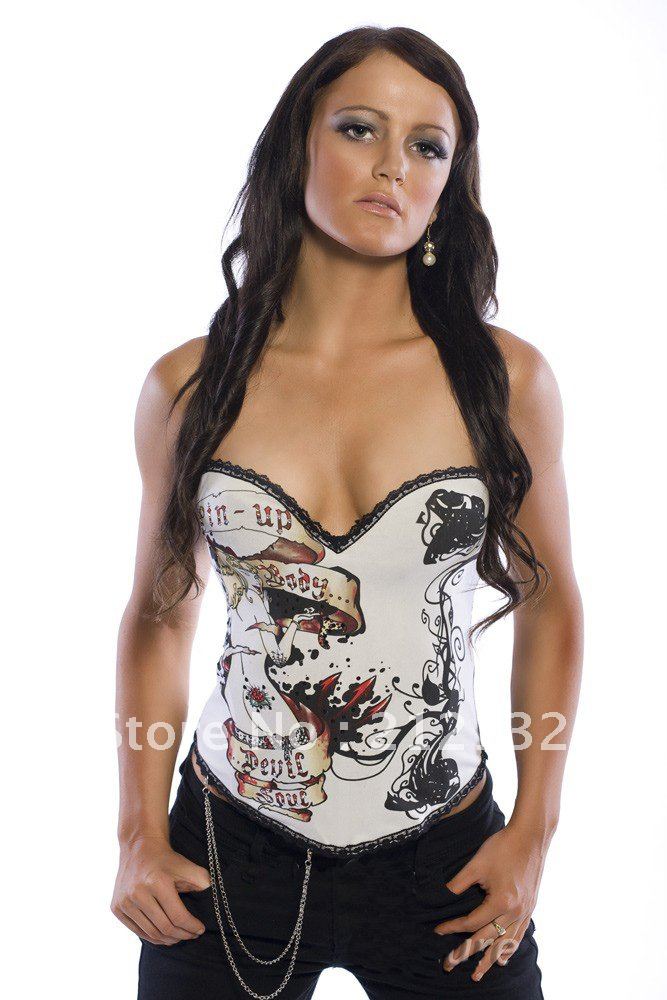 Free Shipping Wholesale Corset Sexy corset Overbust Corset Sexy Busiter Sexy Lingerie S-2XL (W2020-8)