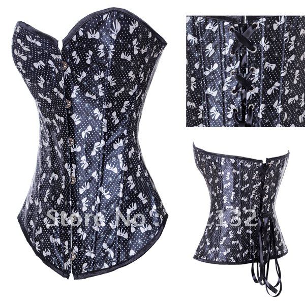 Free Shipping Wholesale Corset Sexy corset Overbust Corset Sexy Busiter Sexy Lingerie S-2XL (W2033)