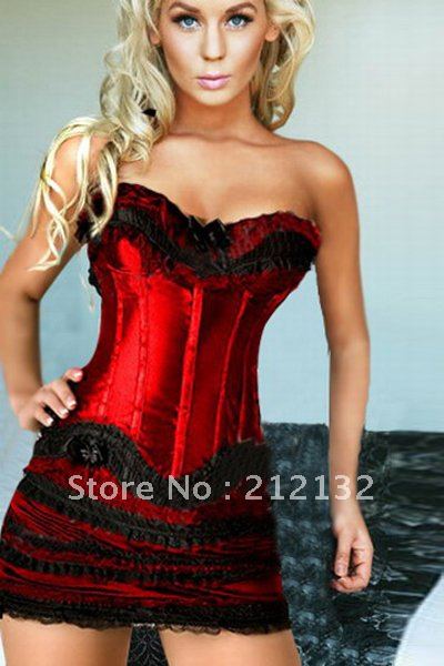 Free Shipping Wholesale Corset Sexy corset Overbust Corset Sexy Busiter Sexy Lingerie S-2XL (W3309-3)